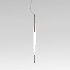Suspension LED verticale cylindrique en aluminium en V