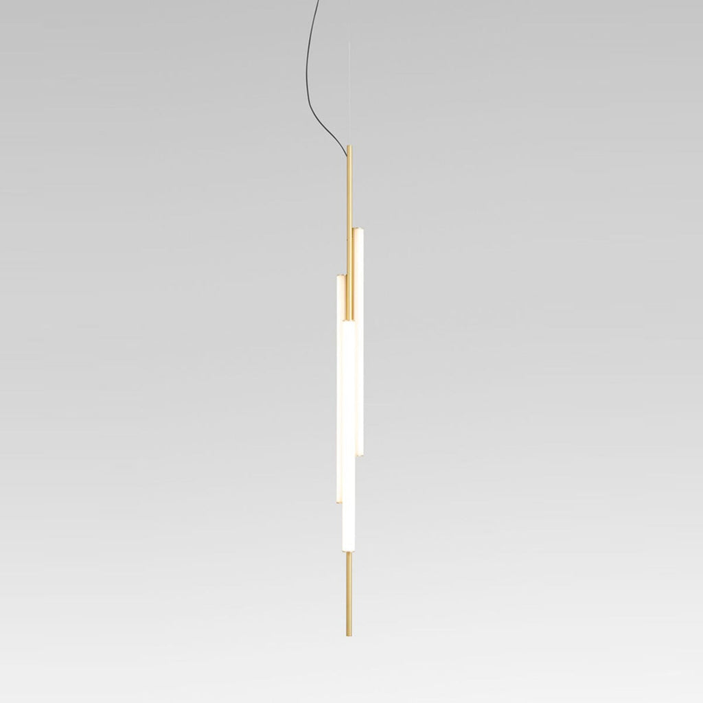 Suspension LED verticale cylindrique en aluminium en V