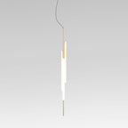 Suspension LED verticale cylindrique en aluminium en V