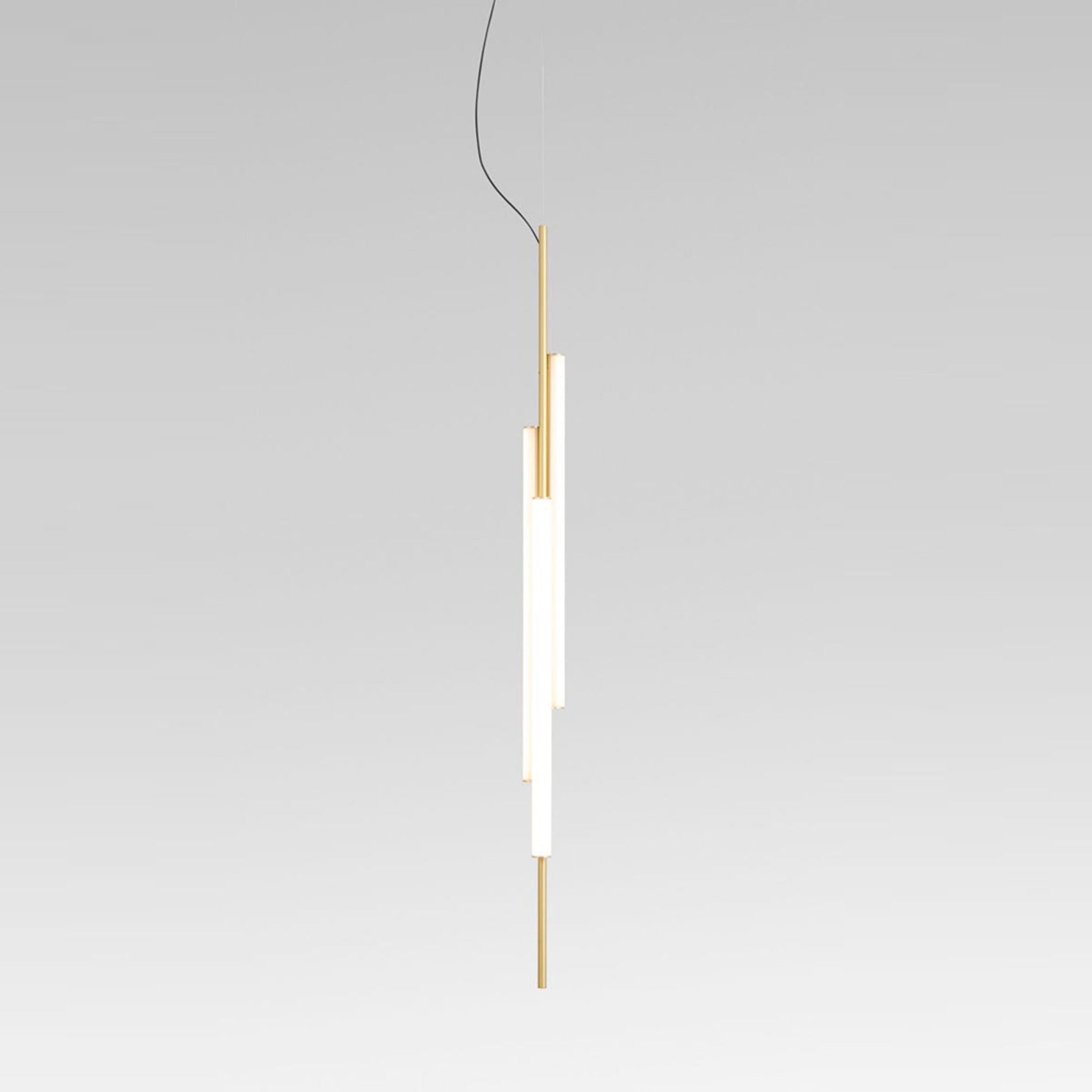 Suspension LED verticale cylindrique en aluminium en V