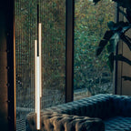 Suspension LED verticale cylindrique en aluminium en V