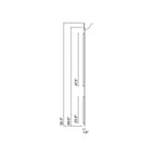 Suspension LED verticale cylindrique en aluminium en V
