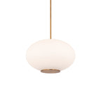 Suspension LED Sphère en verre opale