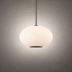 Suspension LED Sphère en verre opale