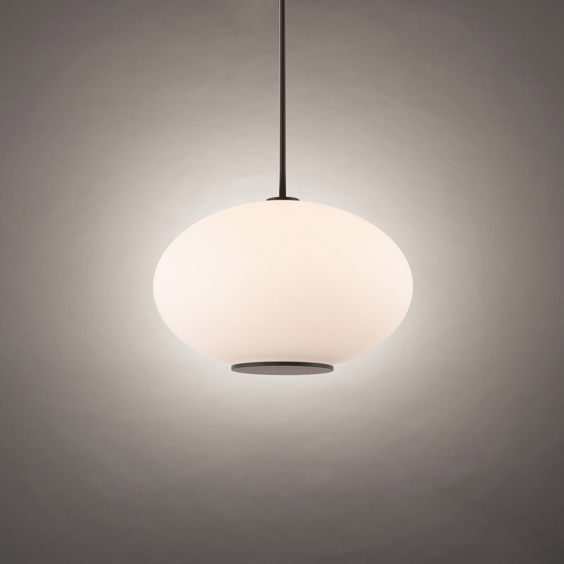 Suspension LED Sphère en verre opale