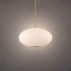 Suspension LED Sphère en verre opale