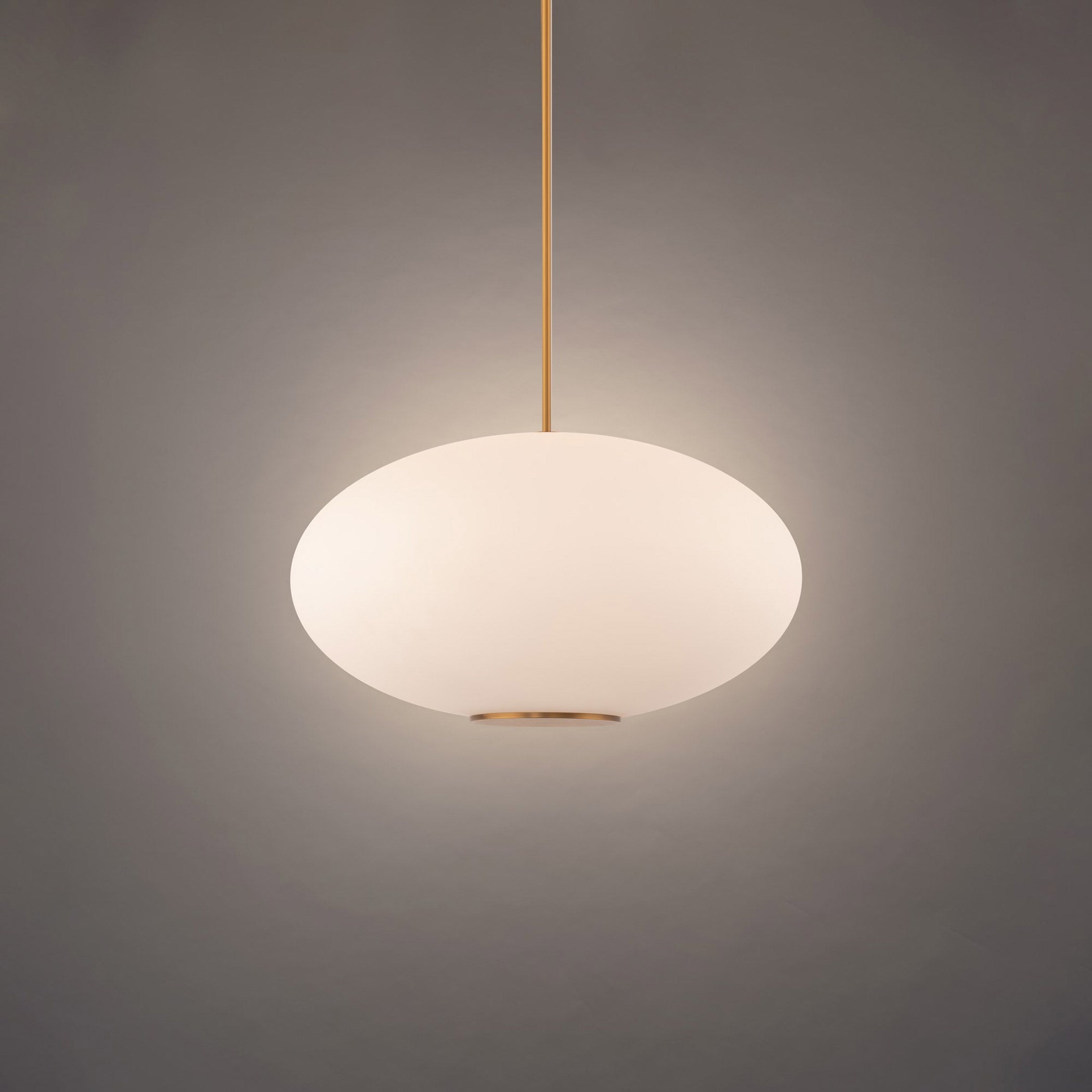 Suspension LED Sphère en verre opale