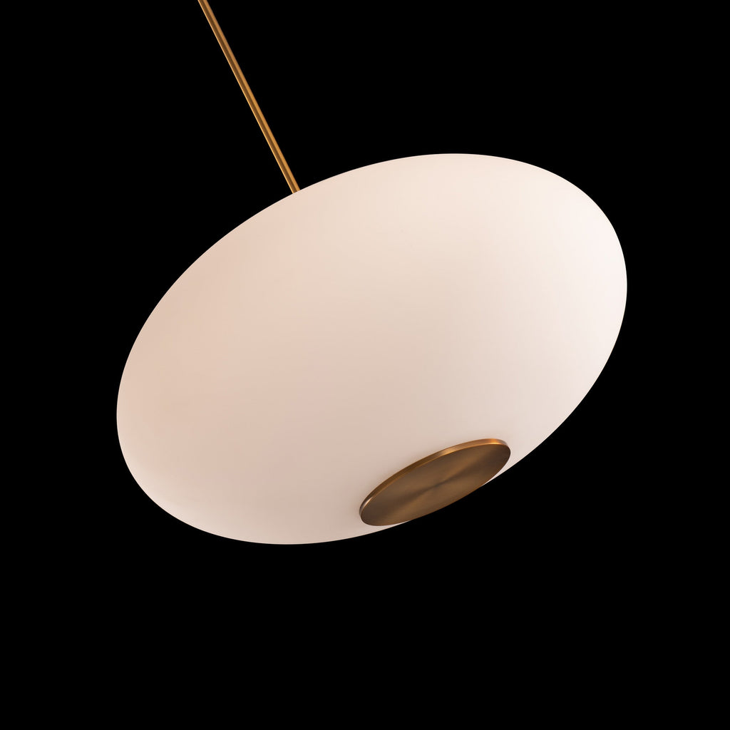 Suspension LED Sphère en verre opale