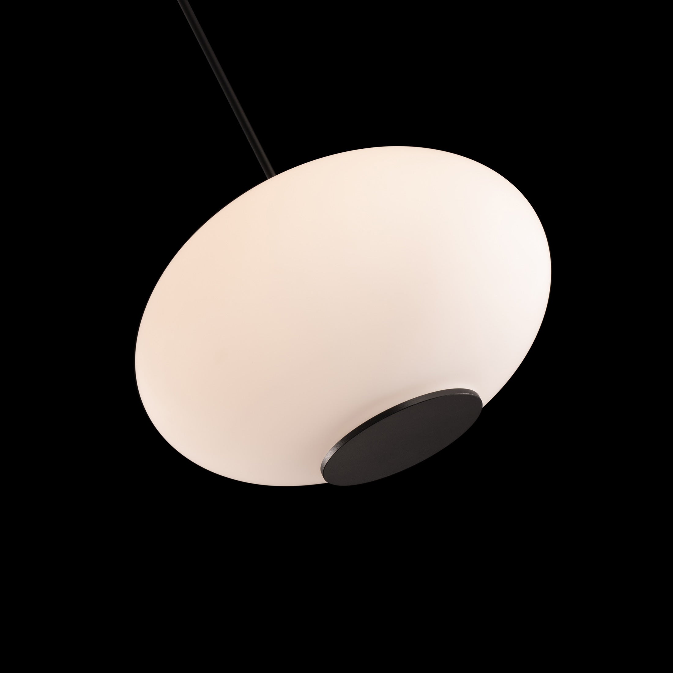 Suspension LED Sphère en verre opale