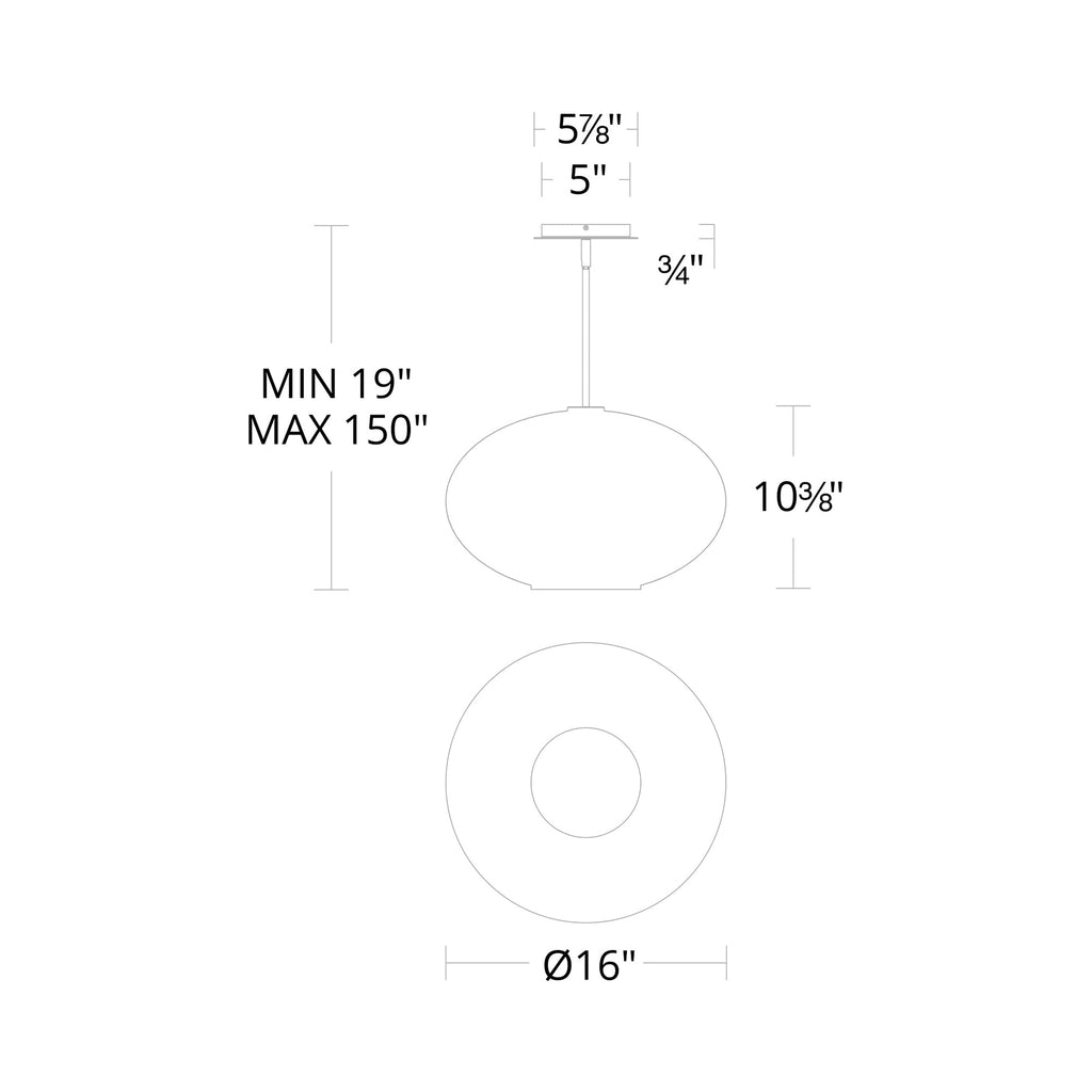 Suspension LED Sphère en verre opale