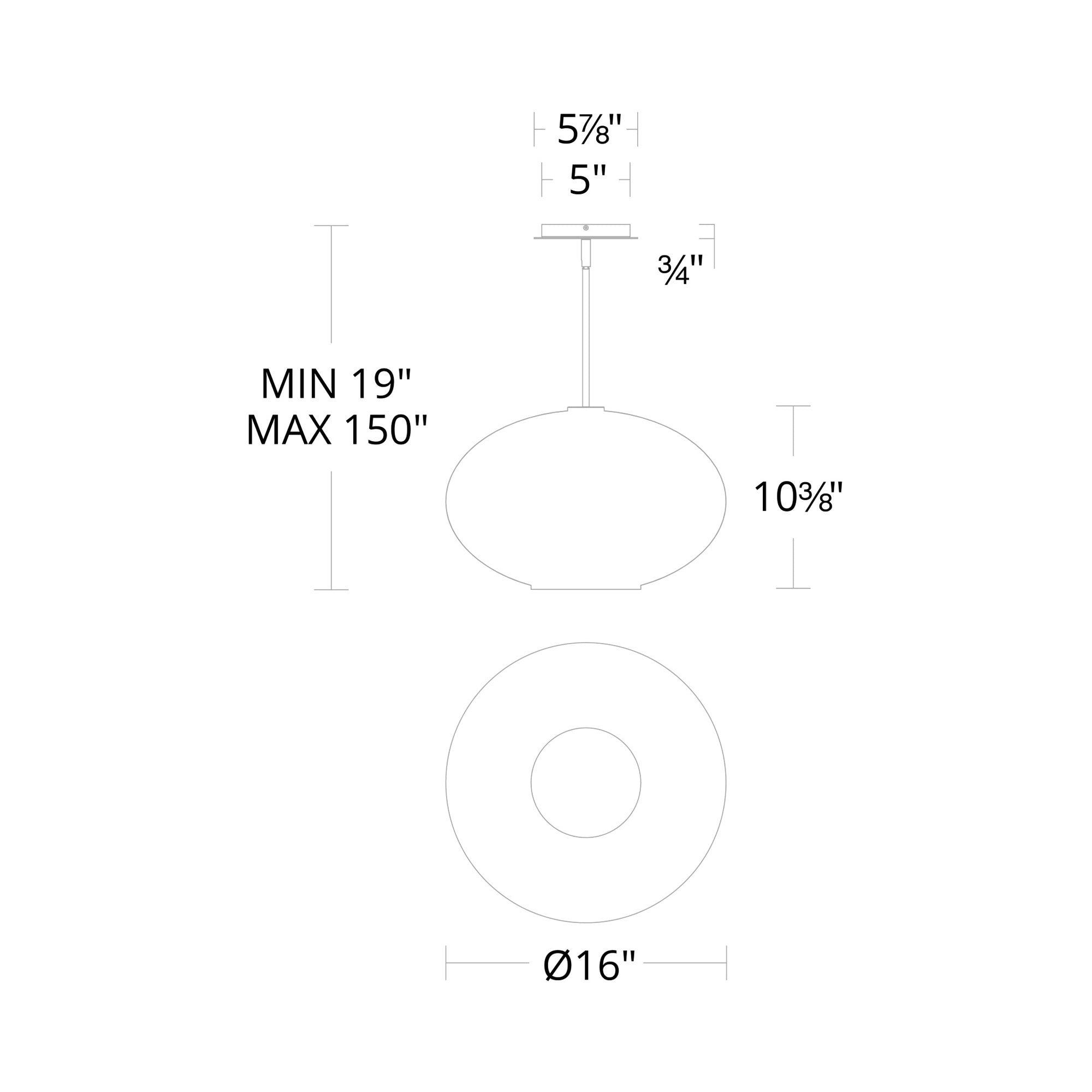 Suspension LED Sphère en verre opale