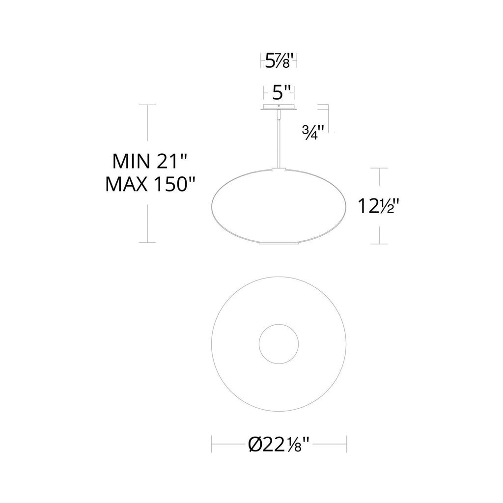 Suspension LED Sphère en verre opale