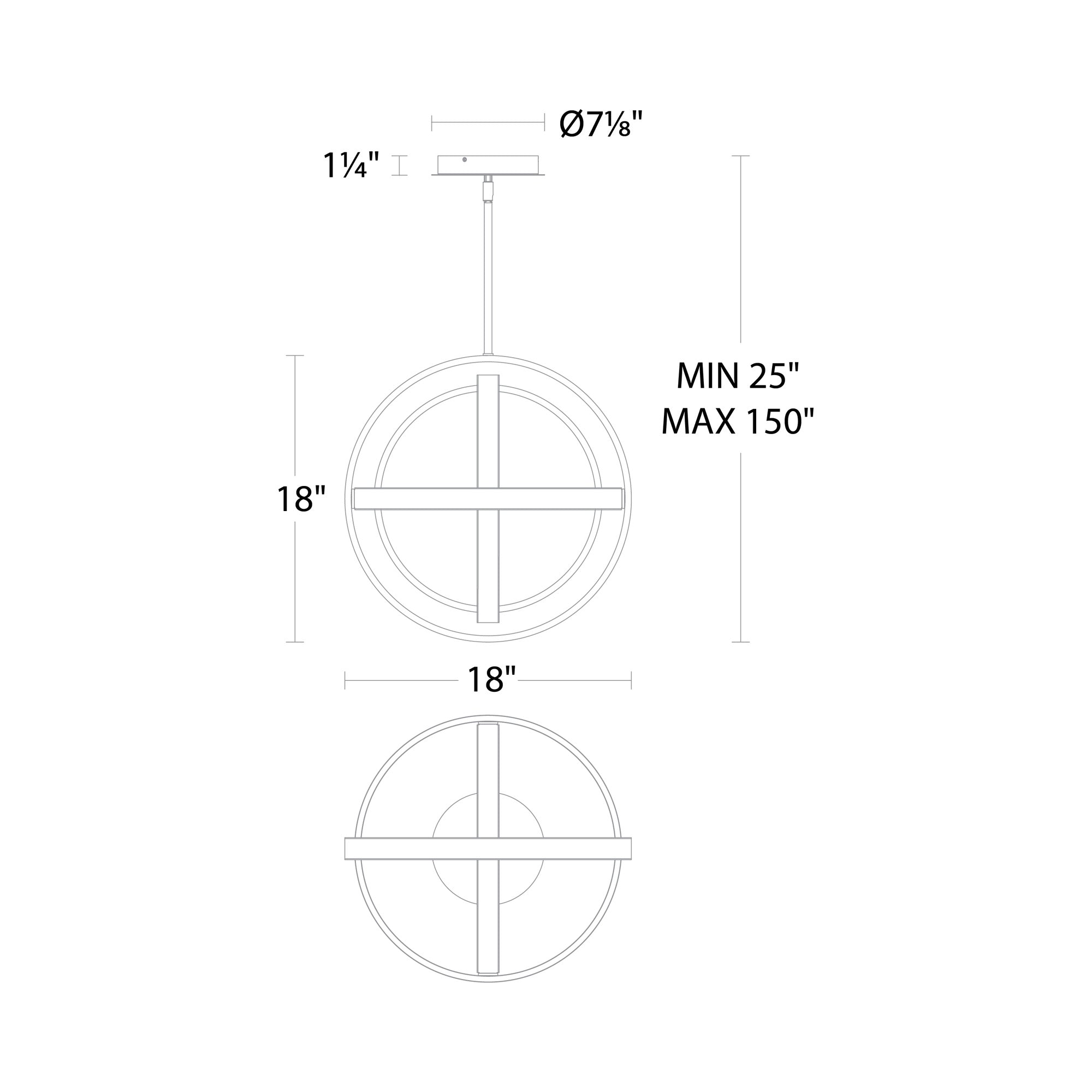Suspension LED Kinetic réglable en aluminium