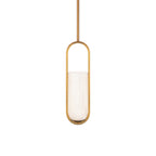 Mini pendentif cylindrique LED en albâtre