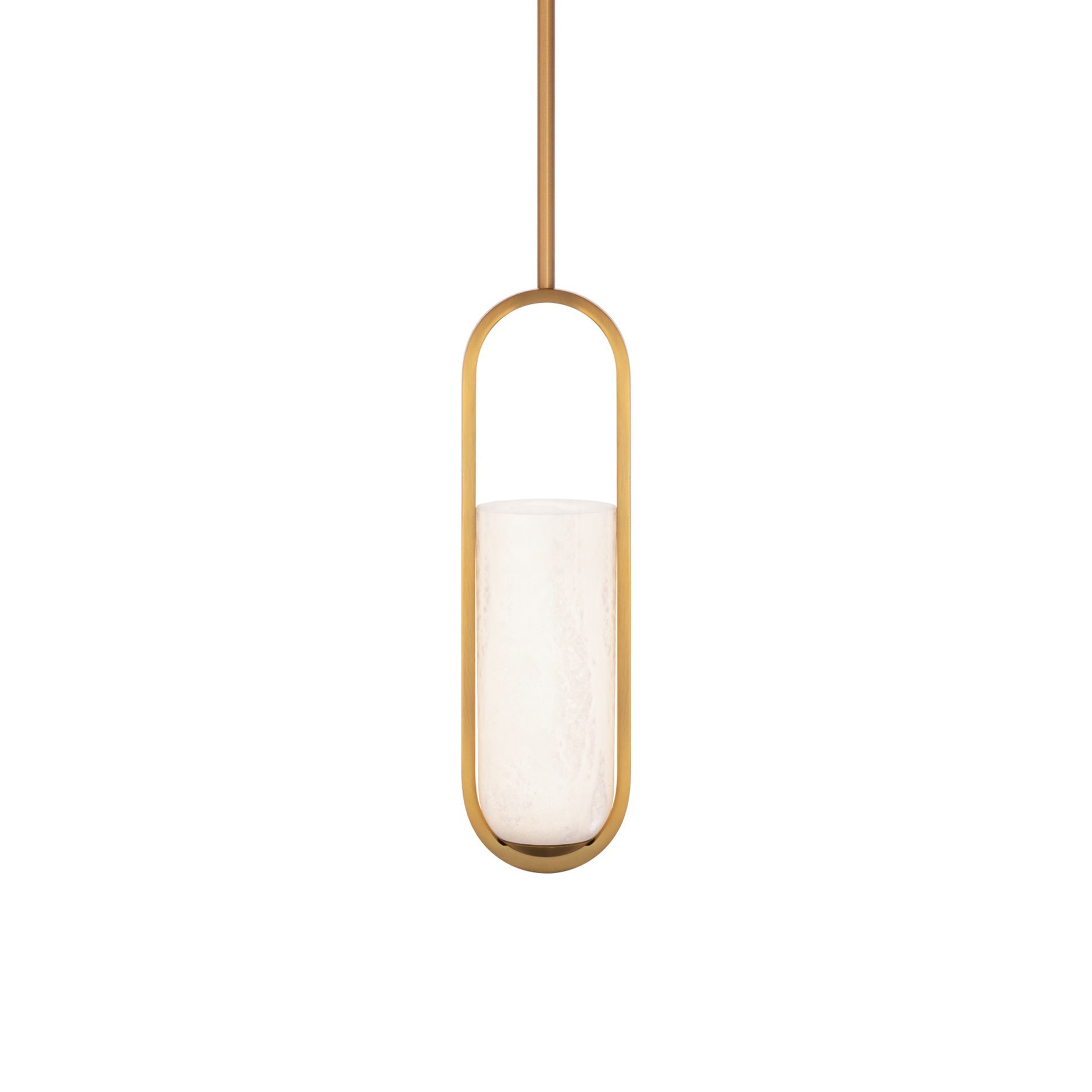Mini pendentif cylindrique LED en albâtre