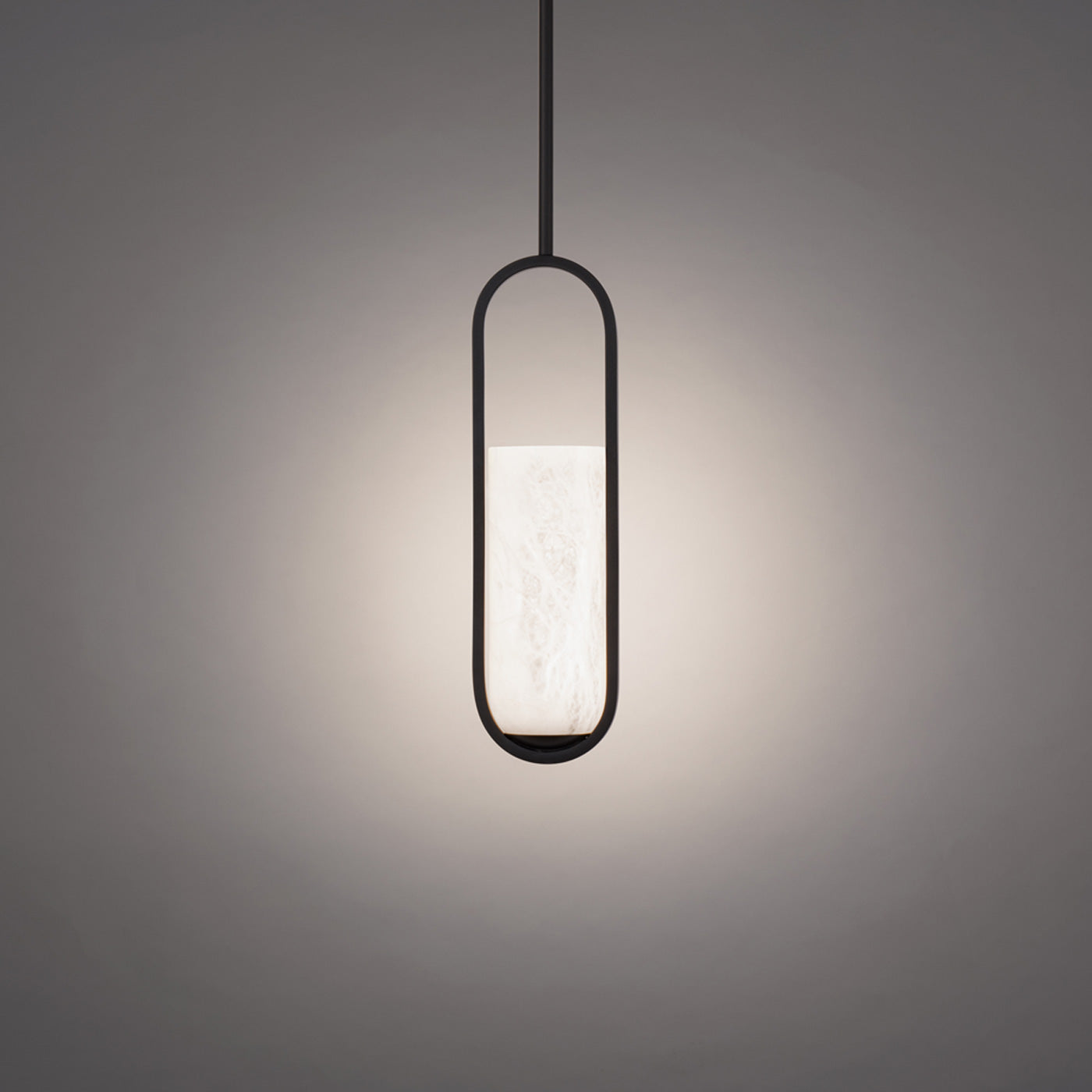 Mini pendentif cylindrique LED en albâtre