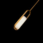 Mini pendentif cylindrique LED en albâtre