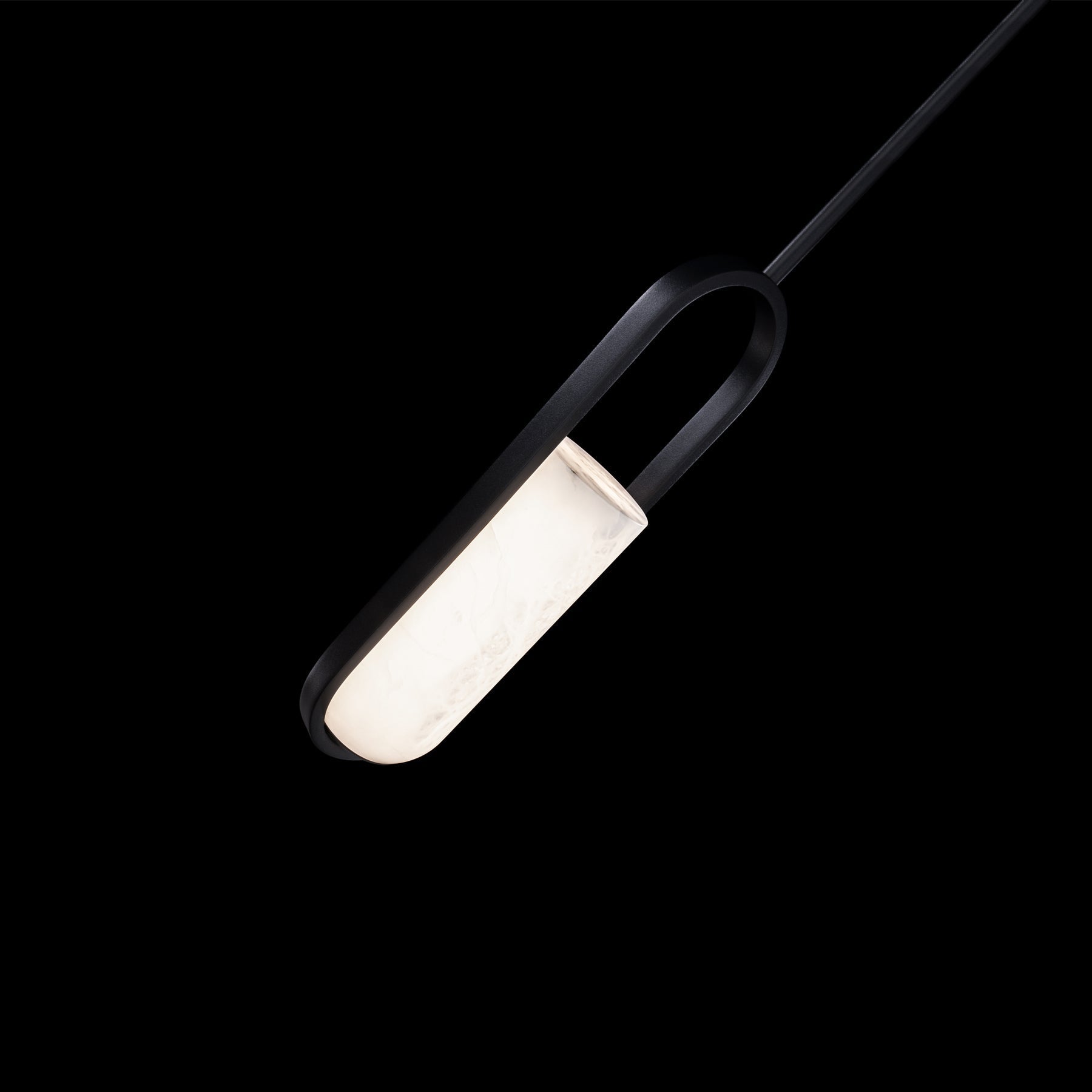 Mini pendentif cylindrique LED en albâtre