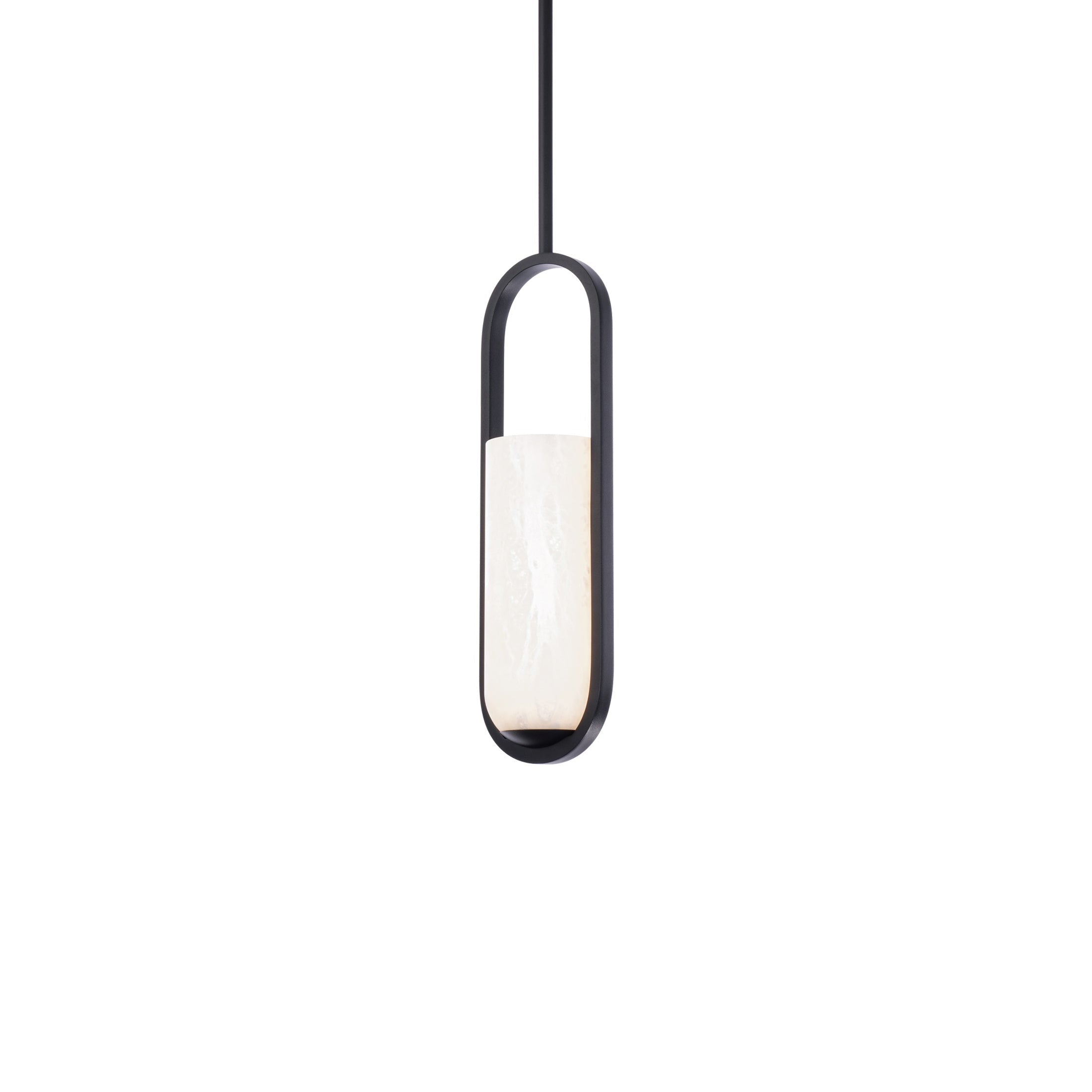 Mini pendentif cylindrique LED en albâtre