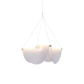 Suspension LED Linéaire en Verre avec Tissu Tricoté 3D