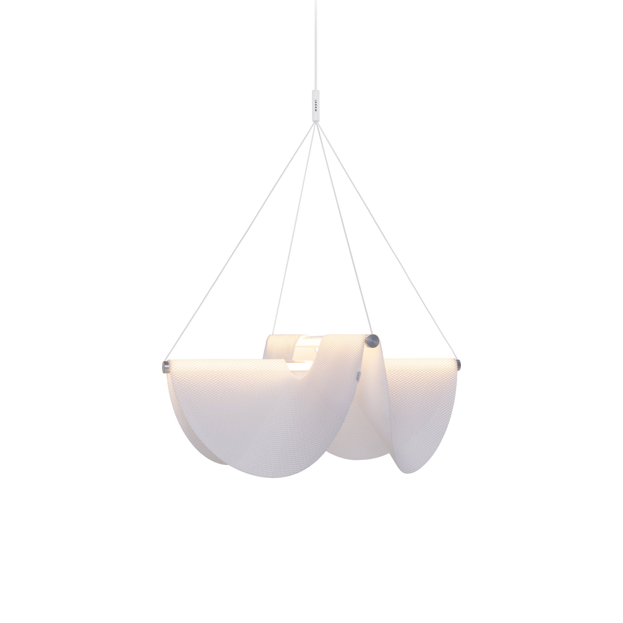 Suspension LED Linéaire en Verre avec Tissu Tricoté 3D