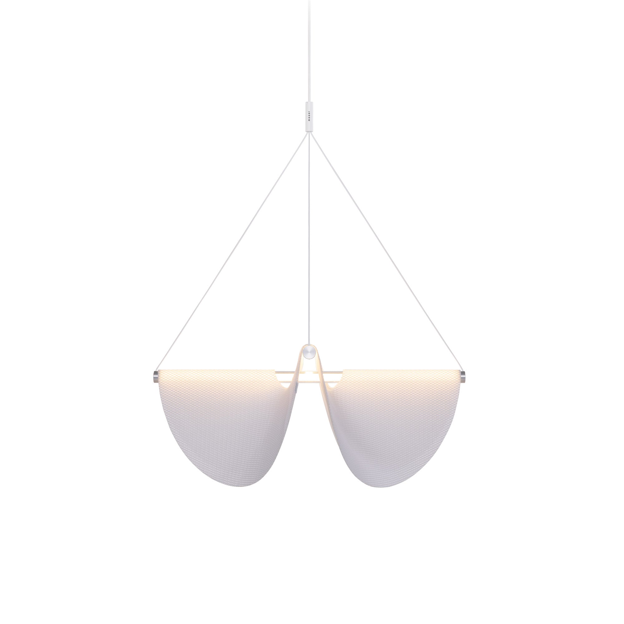 Suspension LED Linéaire en Verre avec Tissu Tricoté 3D
