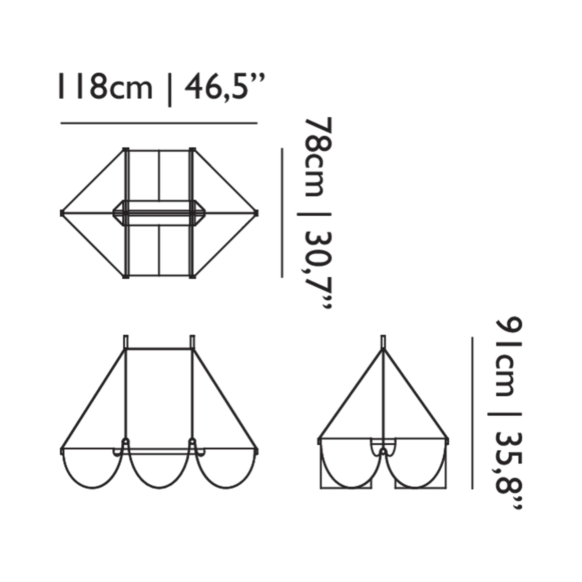 Suspension LED Linéaire en Verre avec Tissu Tricoté 3D