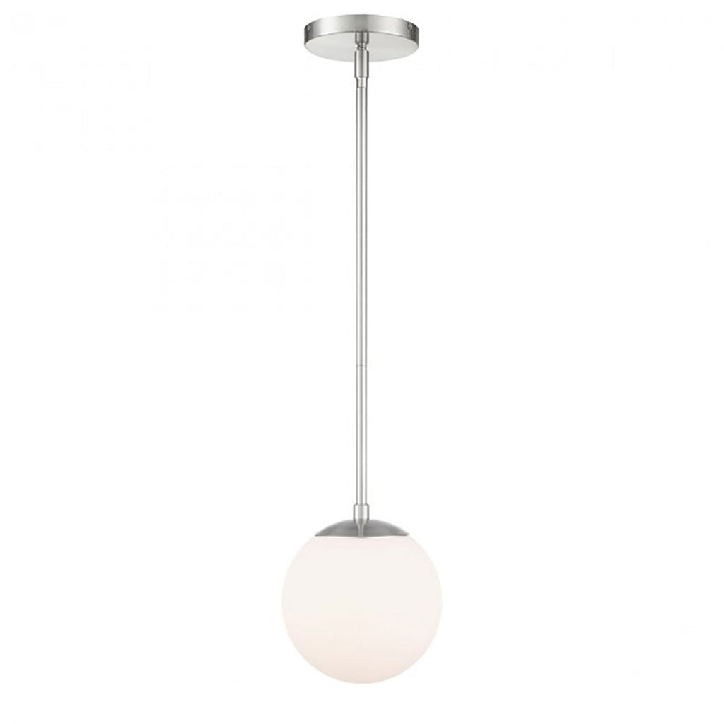 Suspension LED en aluminium et verre soufflé