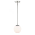 Suspension LED en aluminium et verre soufflé