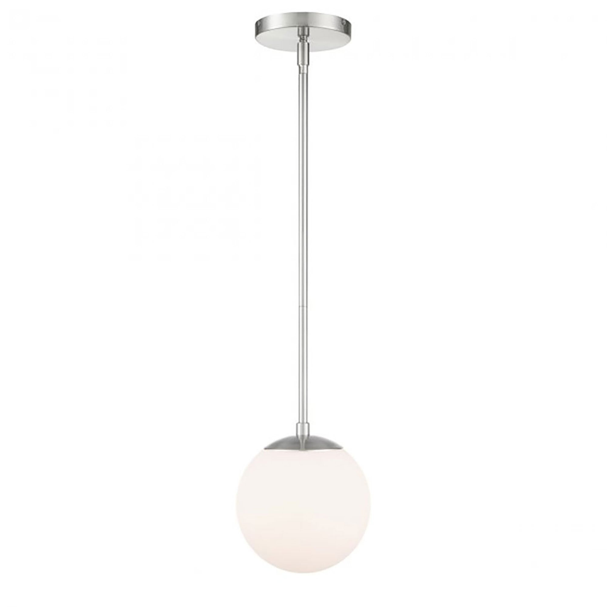 Suspension LED en aluminium et verre soufflé