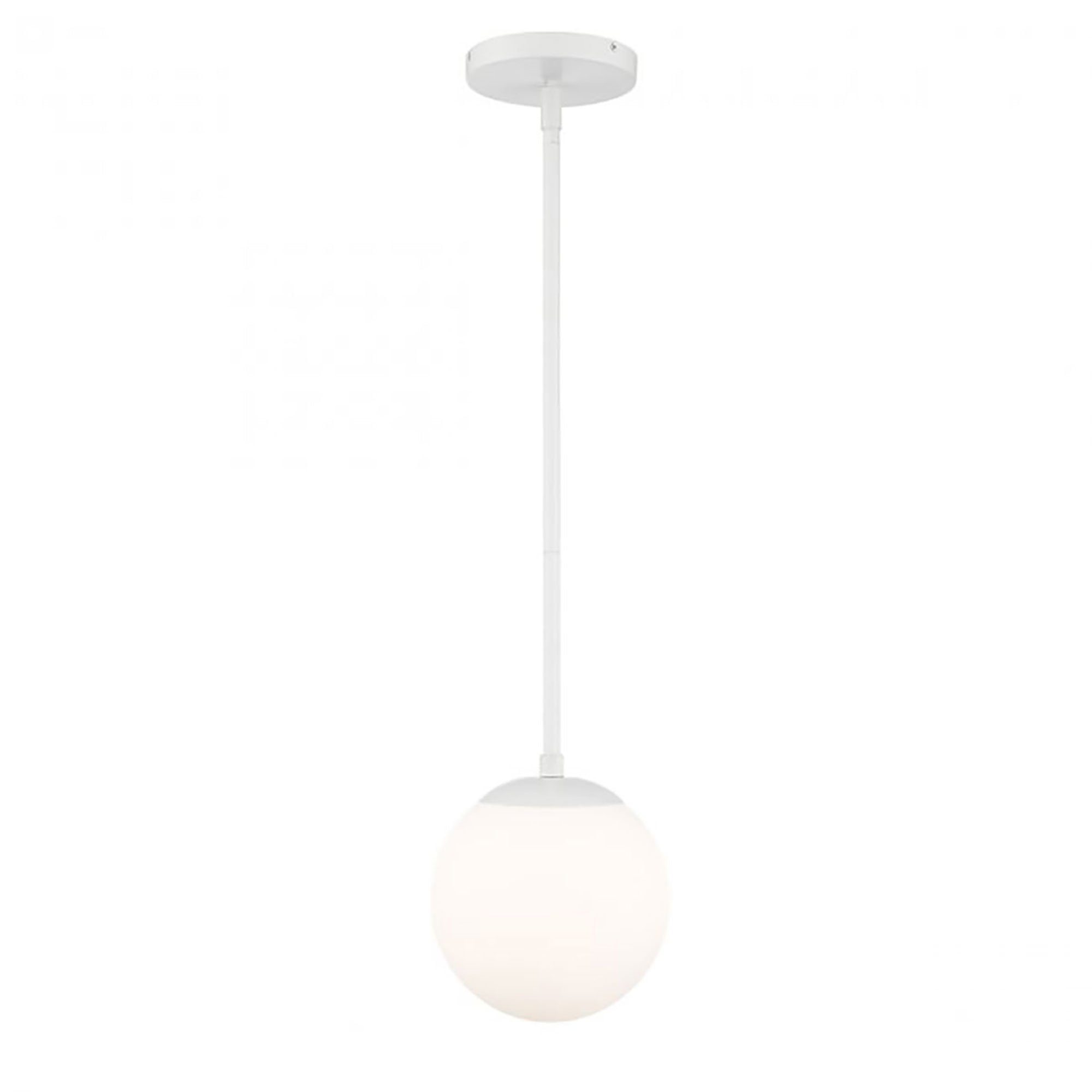 Suspension LED en aluminium et verre soufflé