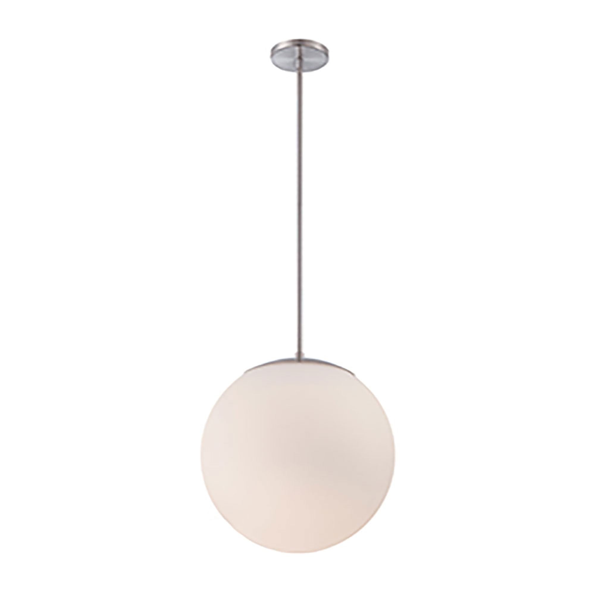 Suspension LED en aluminium et verre soufflé