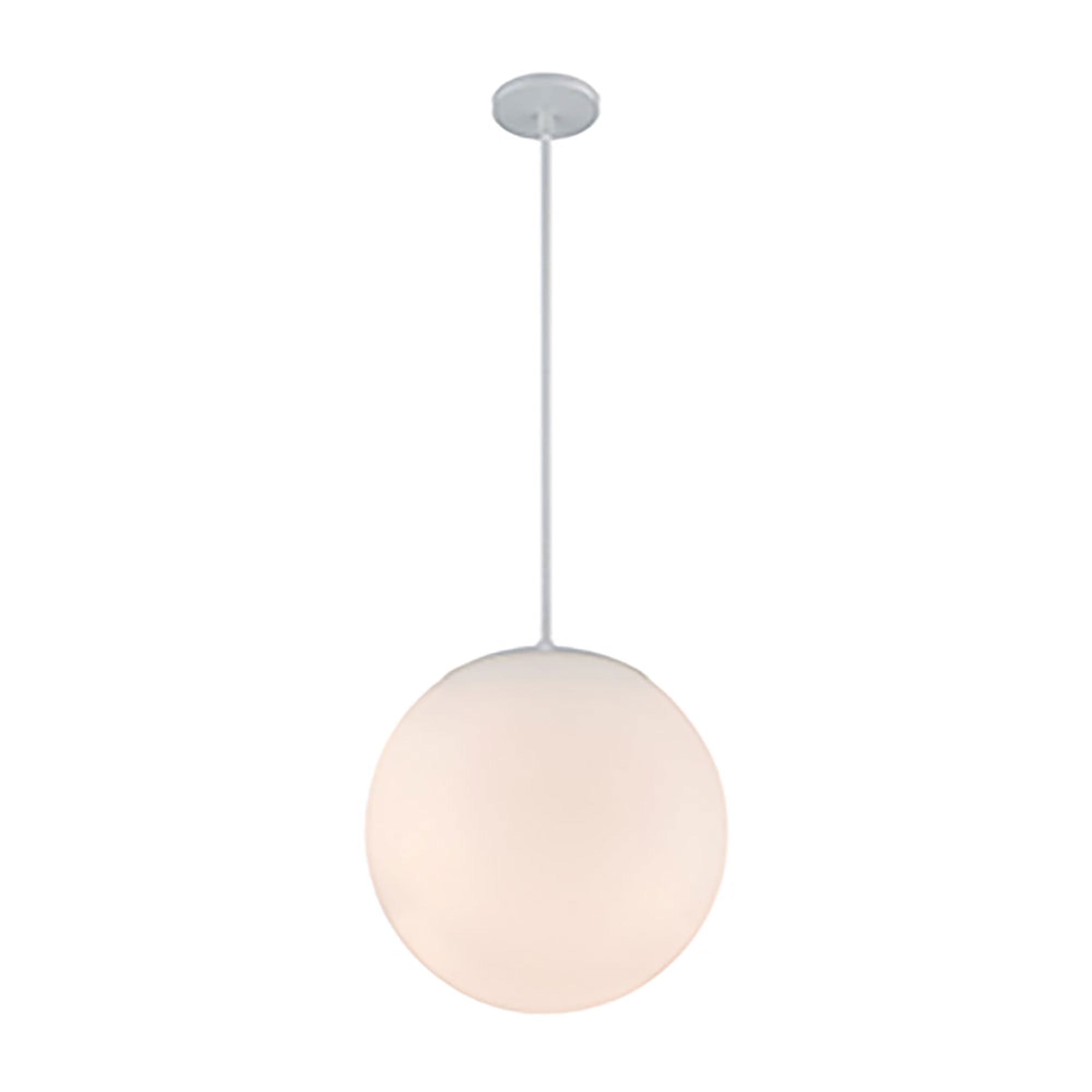 Suspension LED en aluminium et verre soufflé