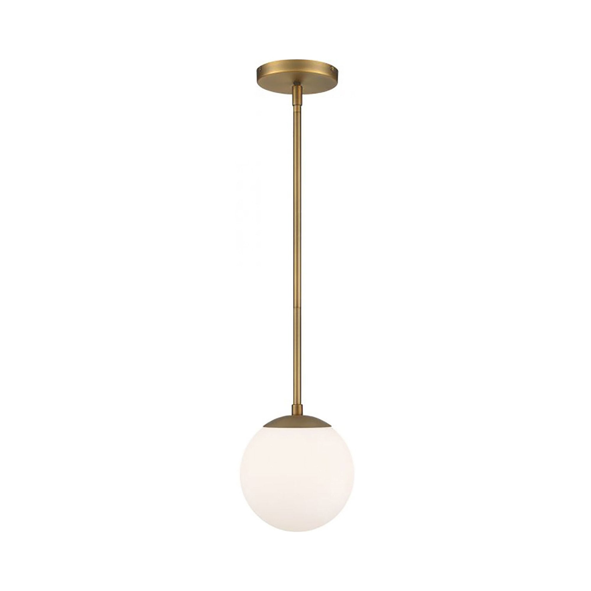 Suspension LED en aluminium et verre soufflé