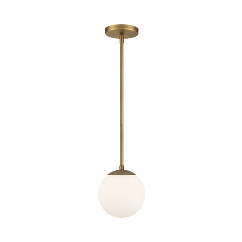 Suspension LED en aluminium et verre soufflé