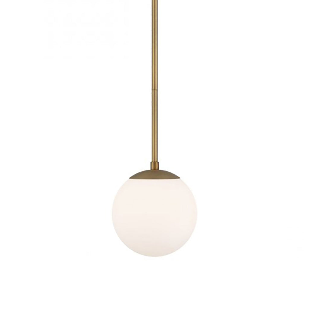 Suspension LED en aluminium et verre soufflé
