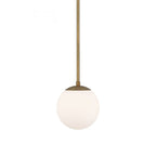 Suspension LED en aluminium et verre soufflé