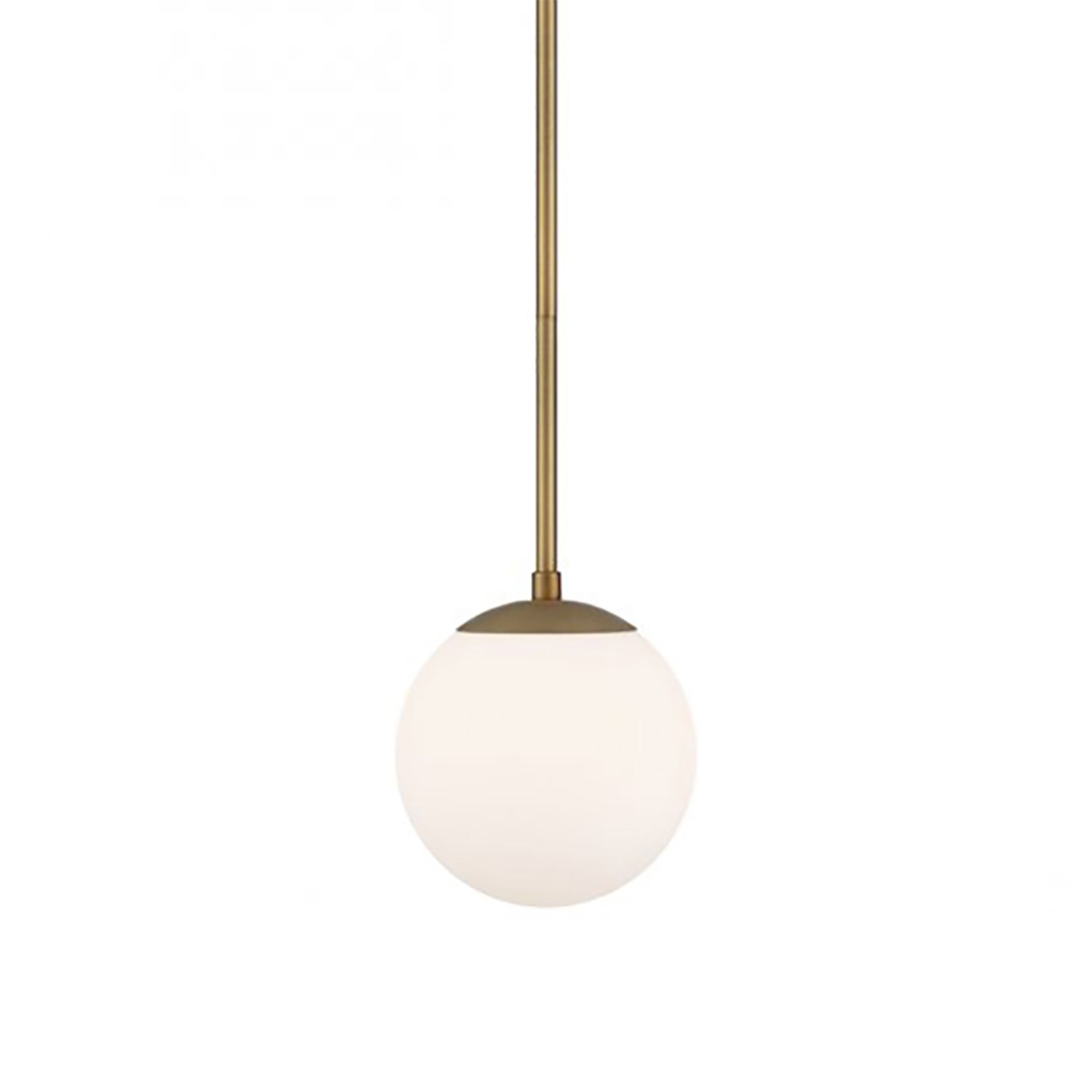 Suspension LED en aluminium et verre soufflé