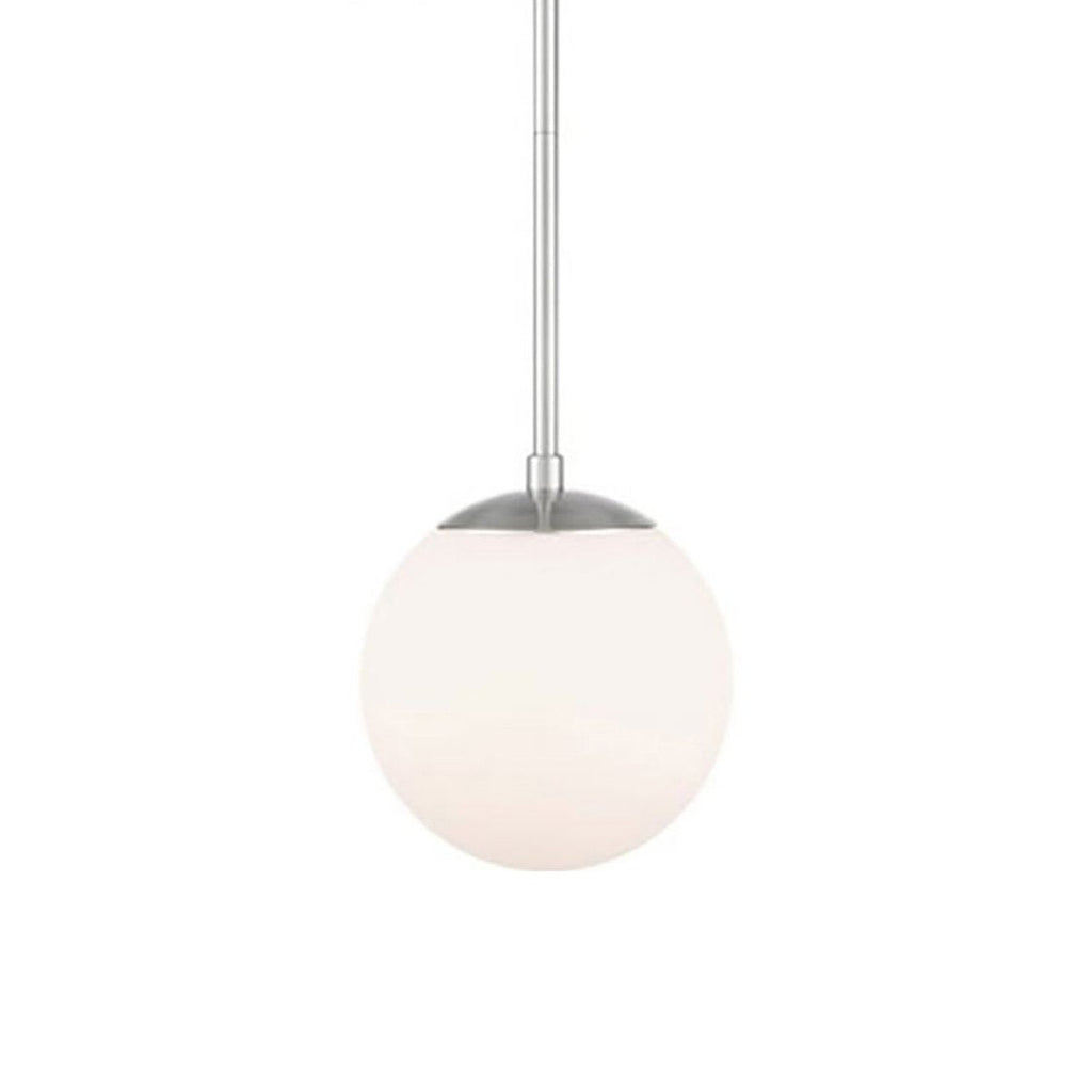 Suspension LED en aluminium et verre soufflé
