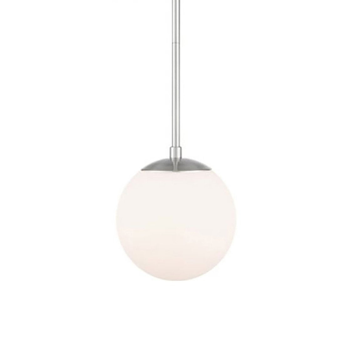 Suspension LED en aluminium et verre soufflé