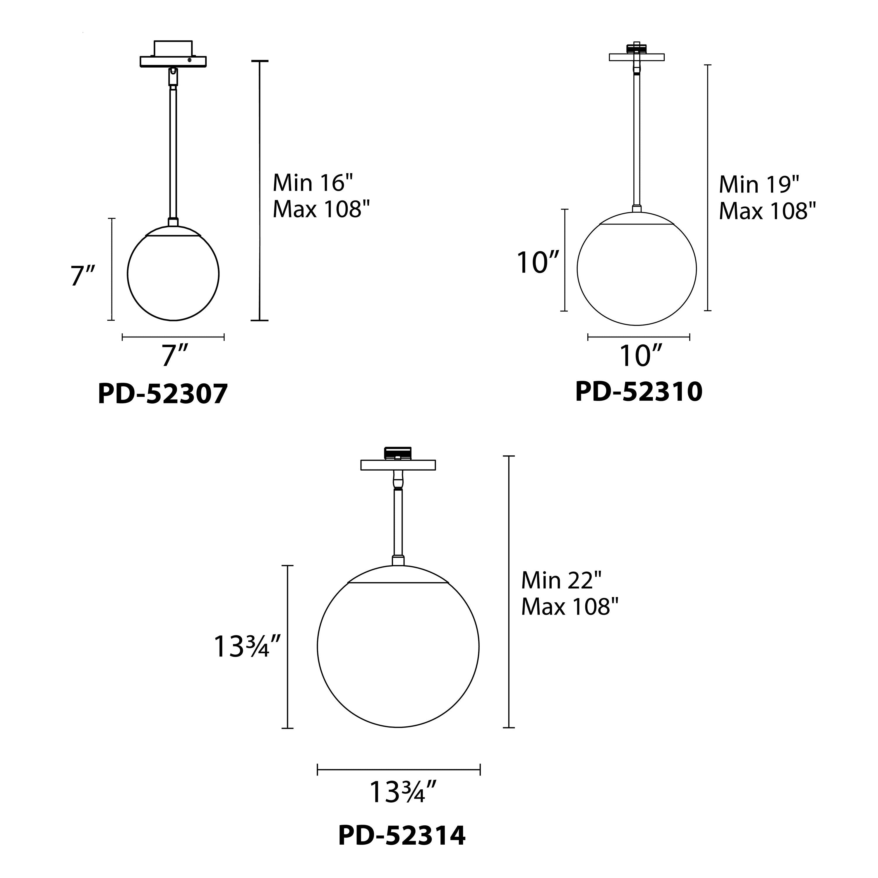 Suspension LED en aluminium et verre soufflé