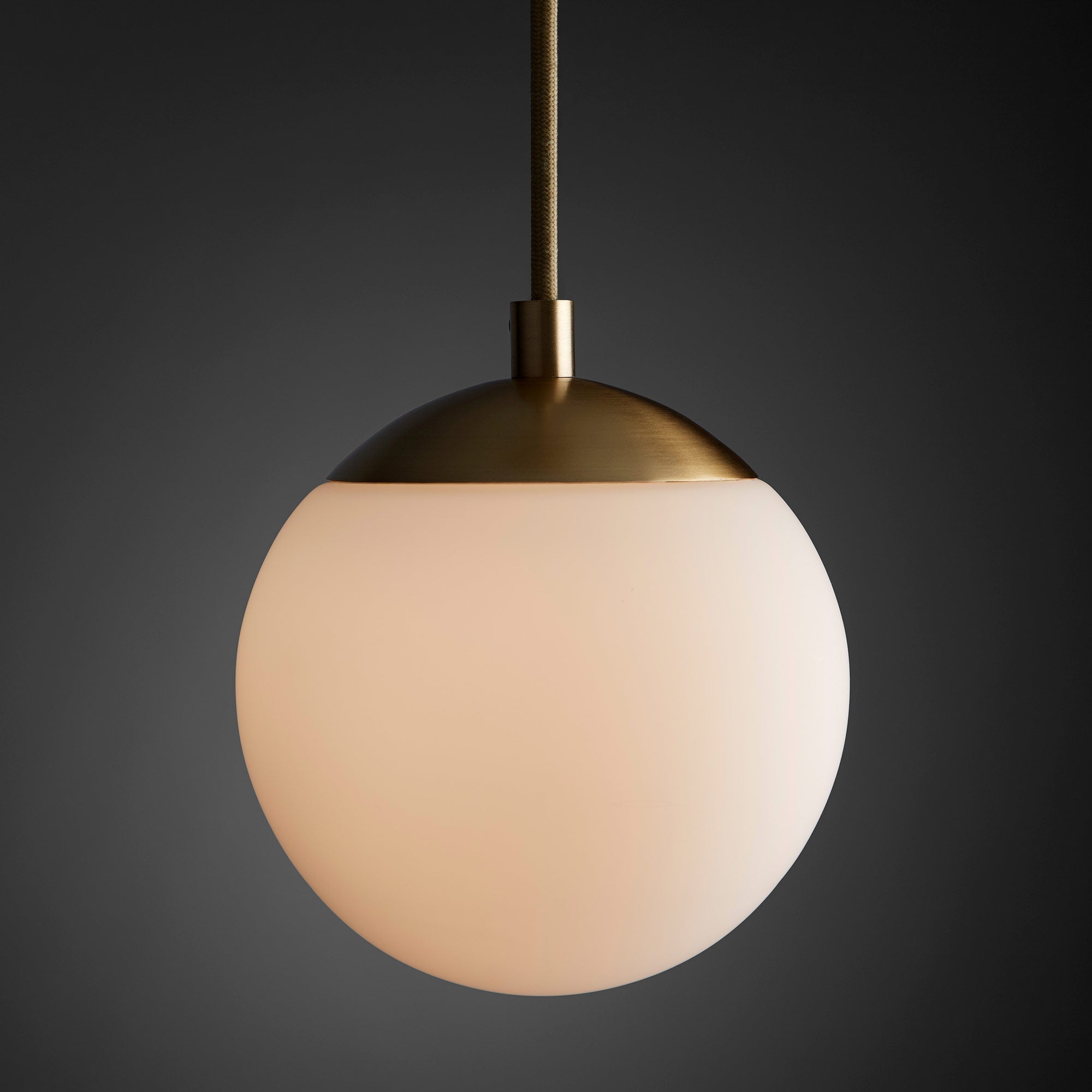Suspension LED Globe en Acier et Verre