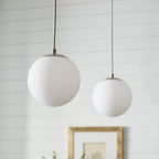 Suspension LED Globe en Acier et Verre