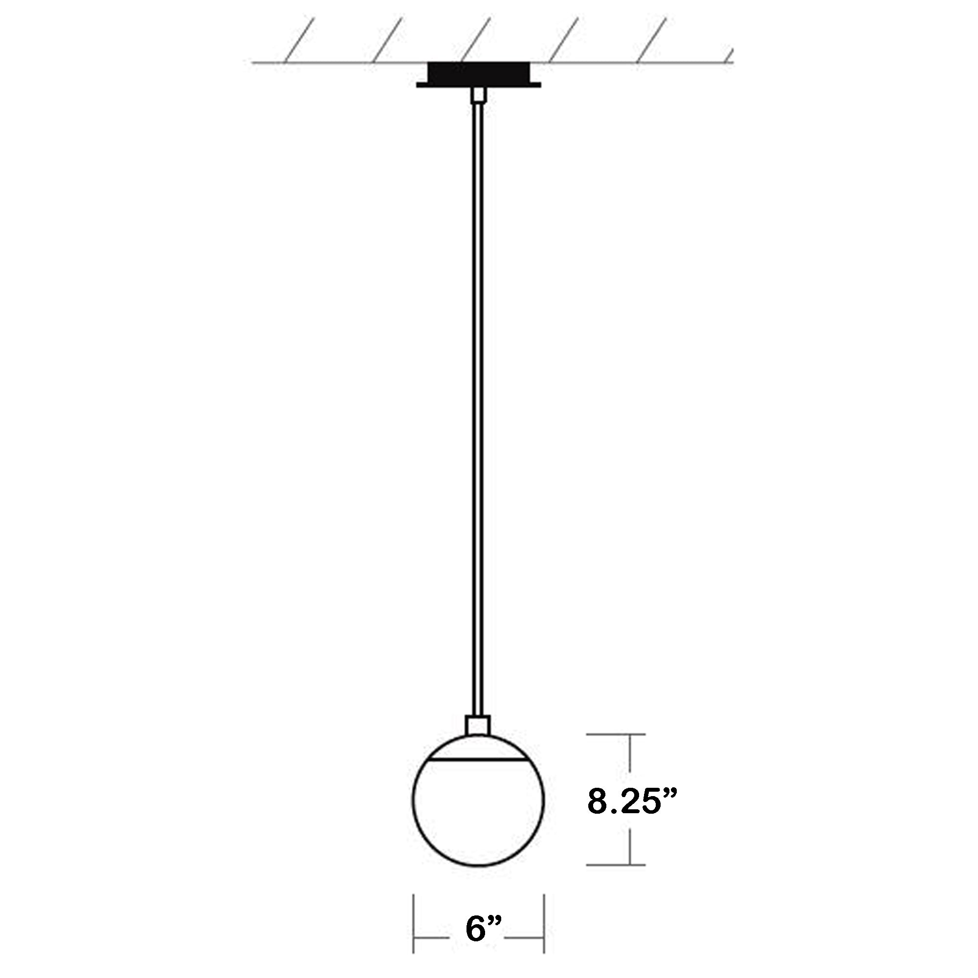 Suspension LED Globe en Acier et Verre