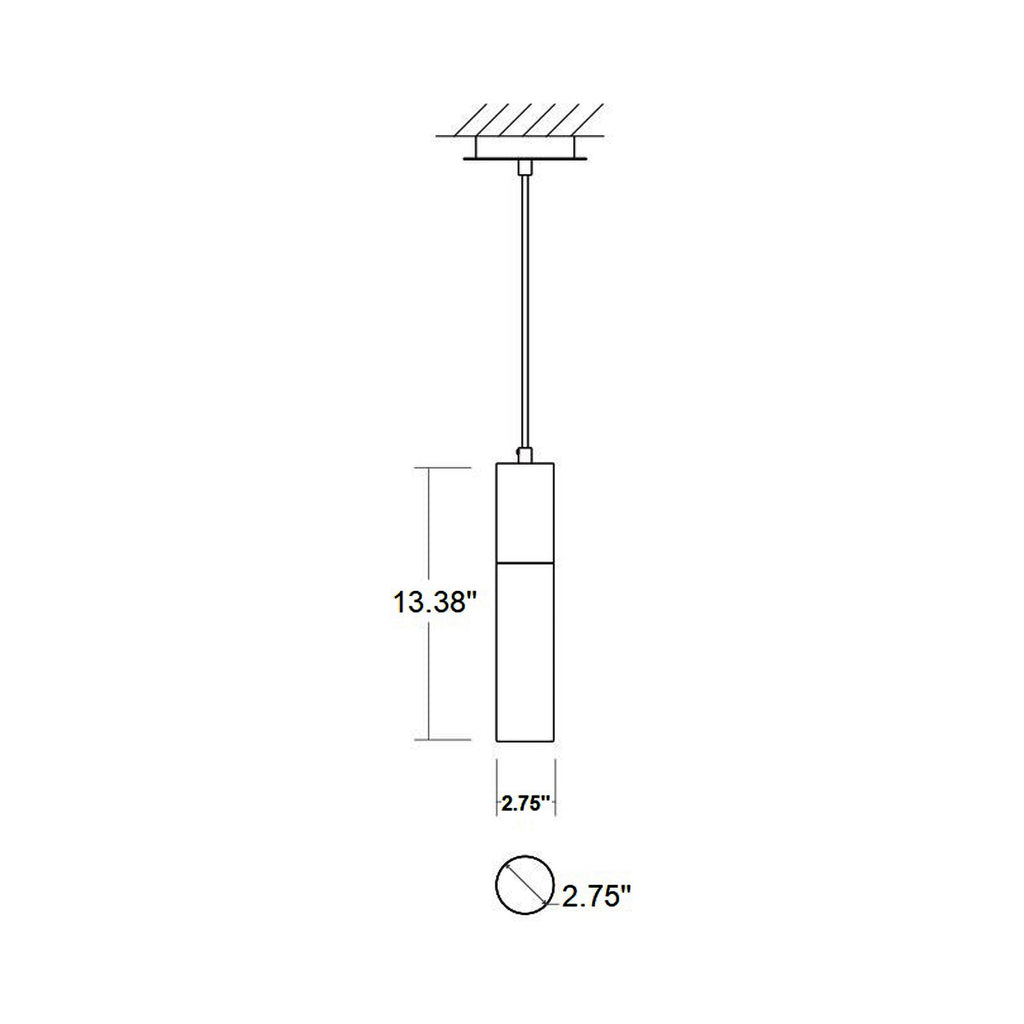 Suspension LED cylindrique en verre bullé transparent