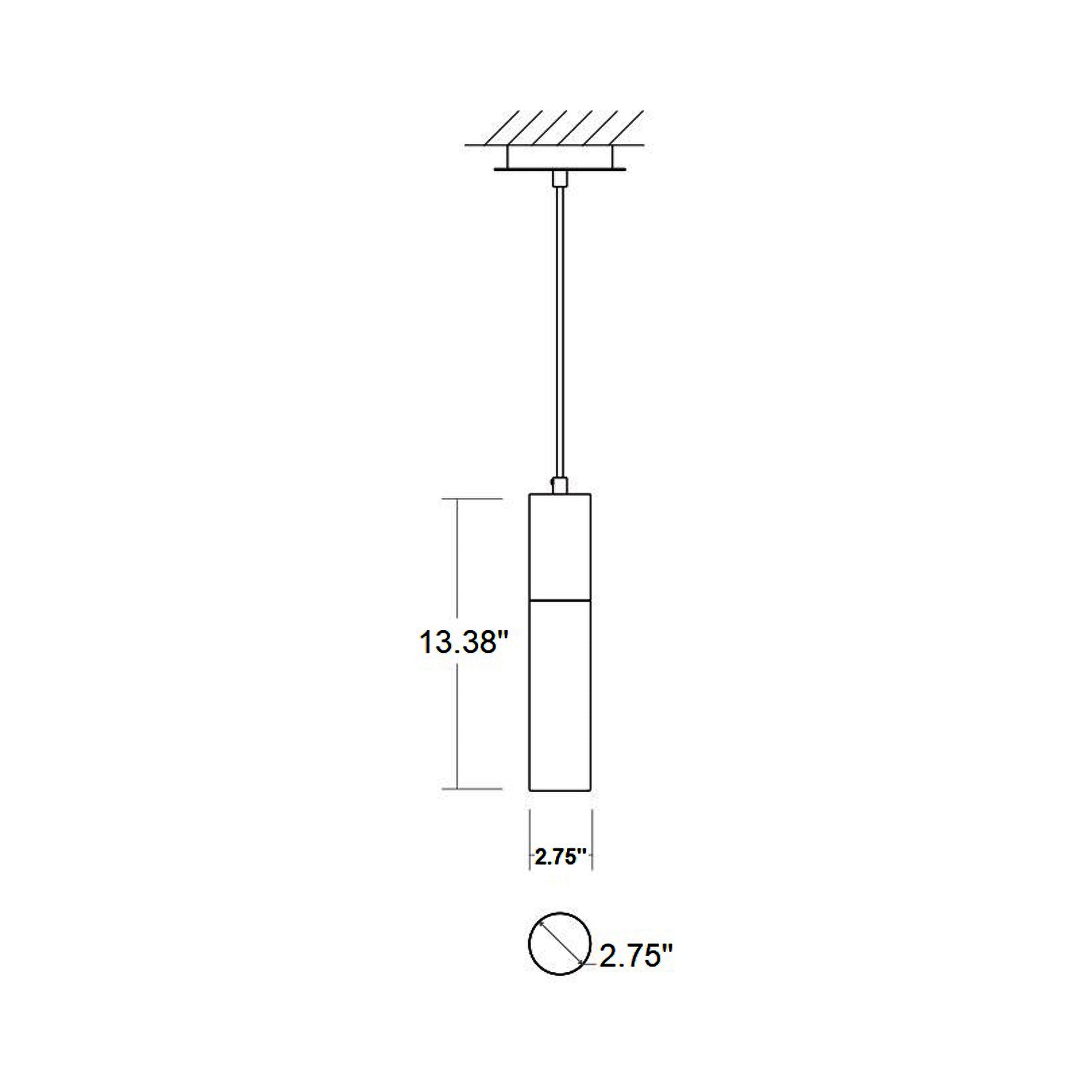 Suspension LED cylindrique en verre bullé transparent