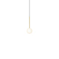 Suspension LED minimaliste, chaude et discrète, sphère en acier, verre et aluminium