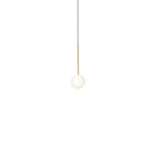 Suspension LED minimaliste, chaude et discrète, sphère en acier, verre et aluminium