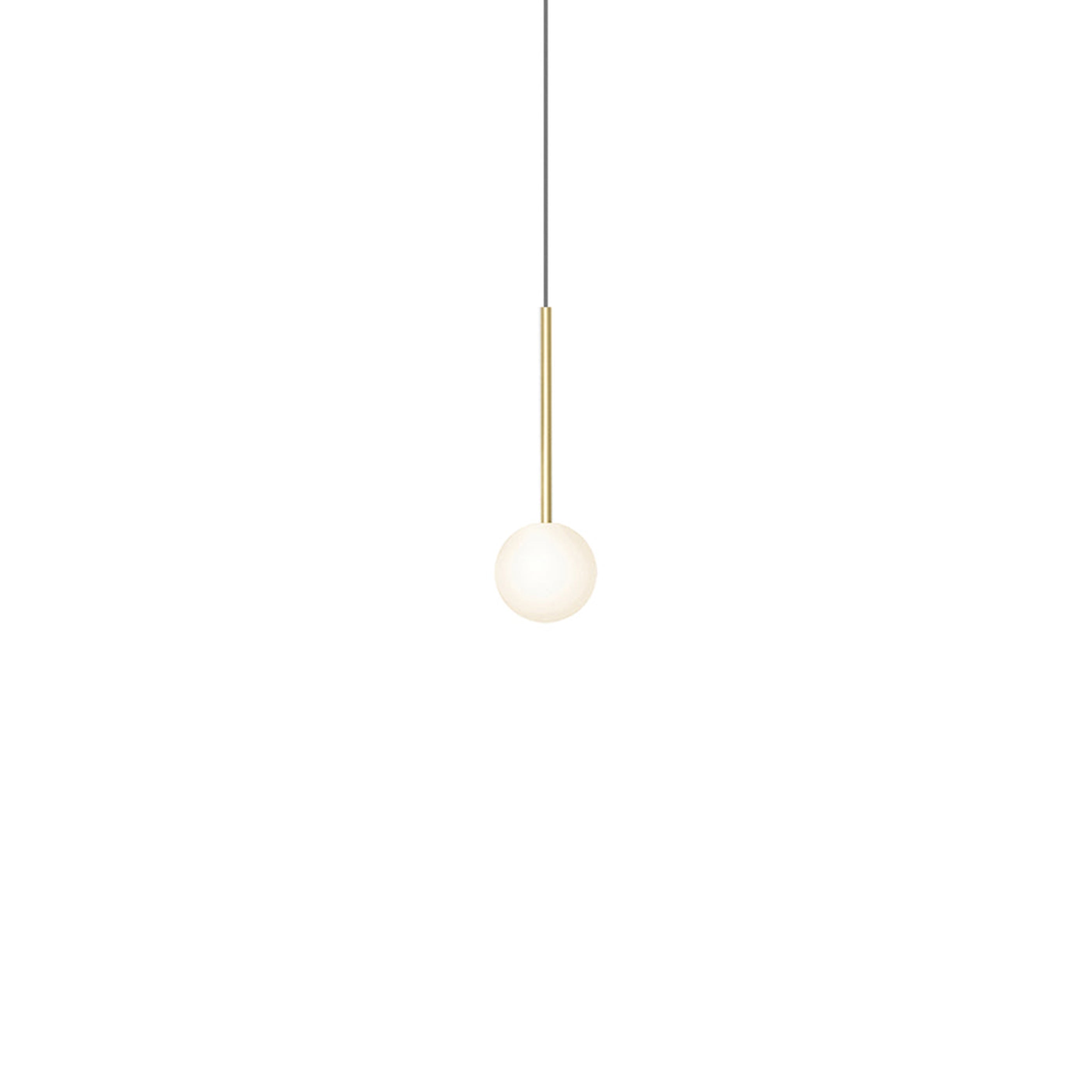 Suspension LED minimaliste, chaude et discrète, sphère en acier, verre et aluminium