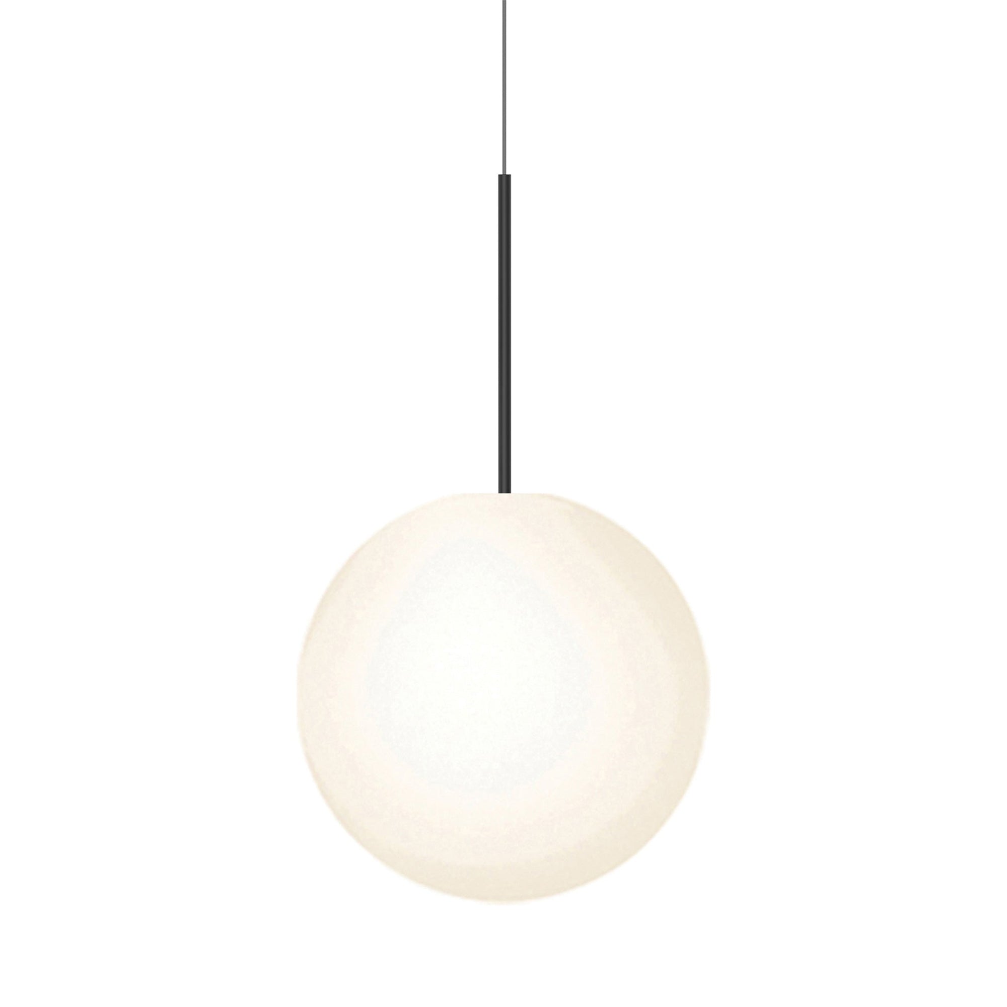 Suspension LED minimaliste, chaude et discrète, sphère en acier, verre et aluminium